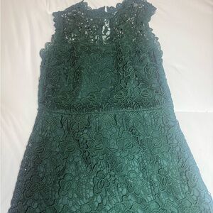Elegant Green Lace Dress